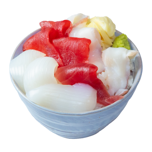 レッグカール丼（マグロ×イカ×タコ丼）